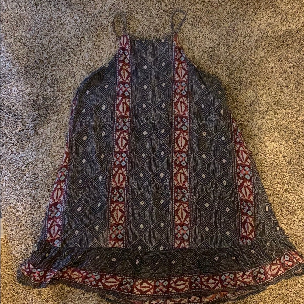 Aztec print summer straps dress